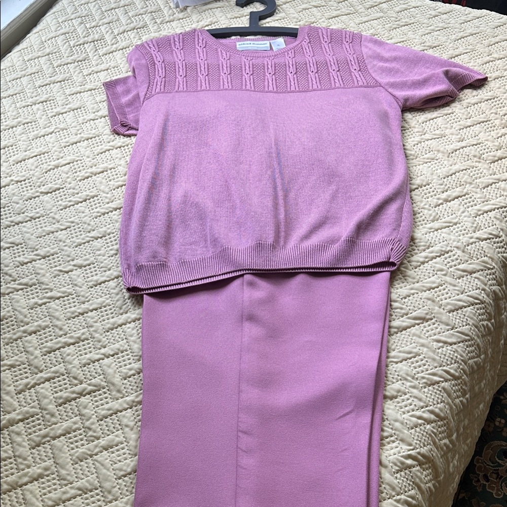 Alfred Dunner Mauve Knit Sweater